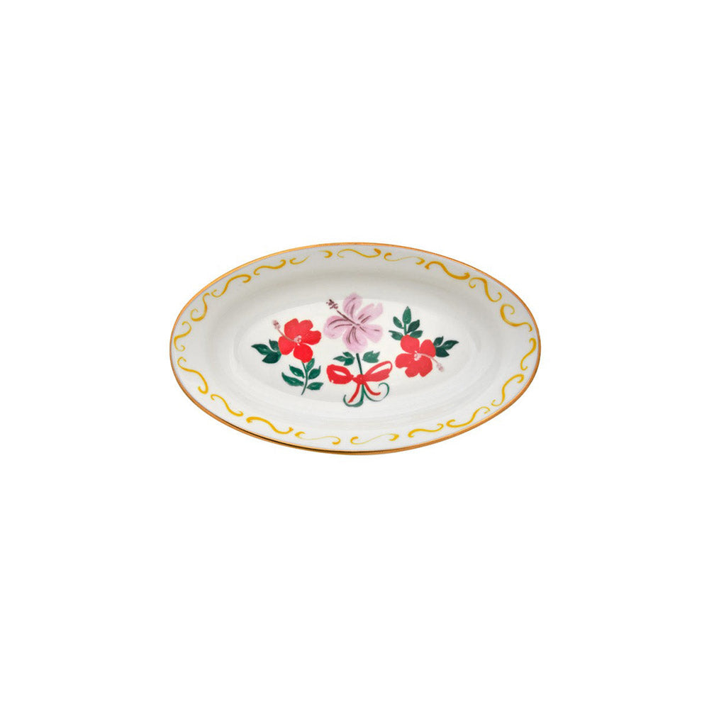 VASSOIO OVALE Fiore Fiocco