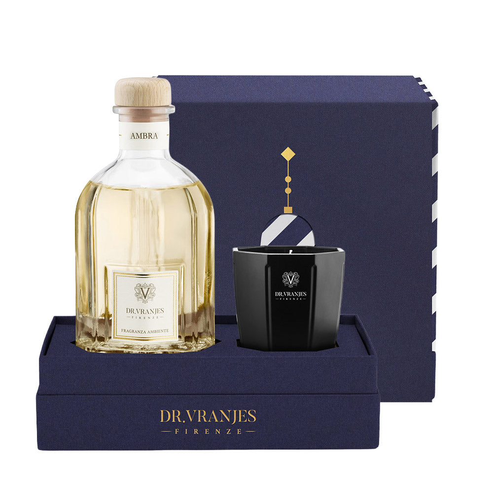 GIFT BOX NATALE Ambra 250 ml + Candela 80 gr