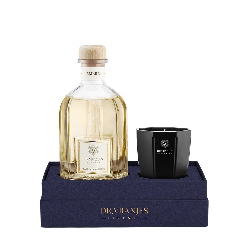 GIFT BOX NATALE Ambra 250 ml + Candela 80 gr