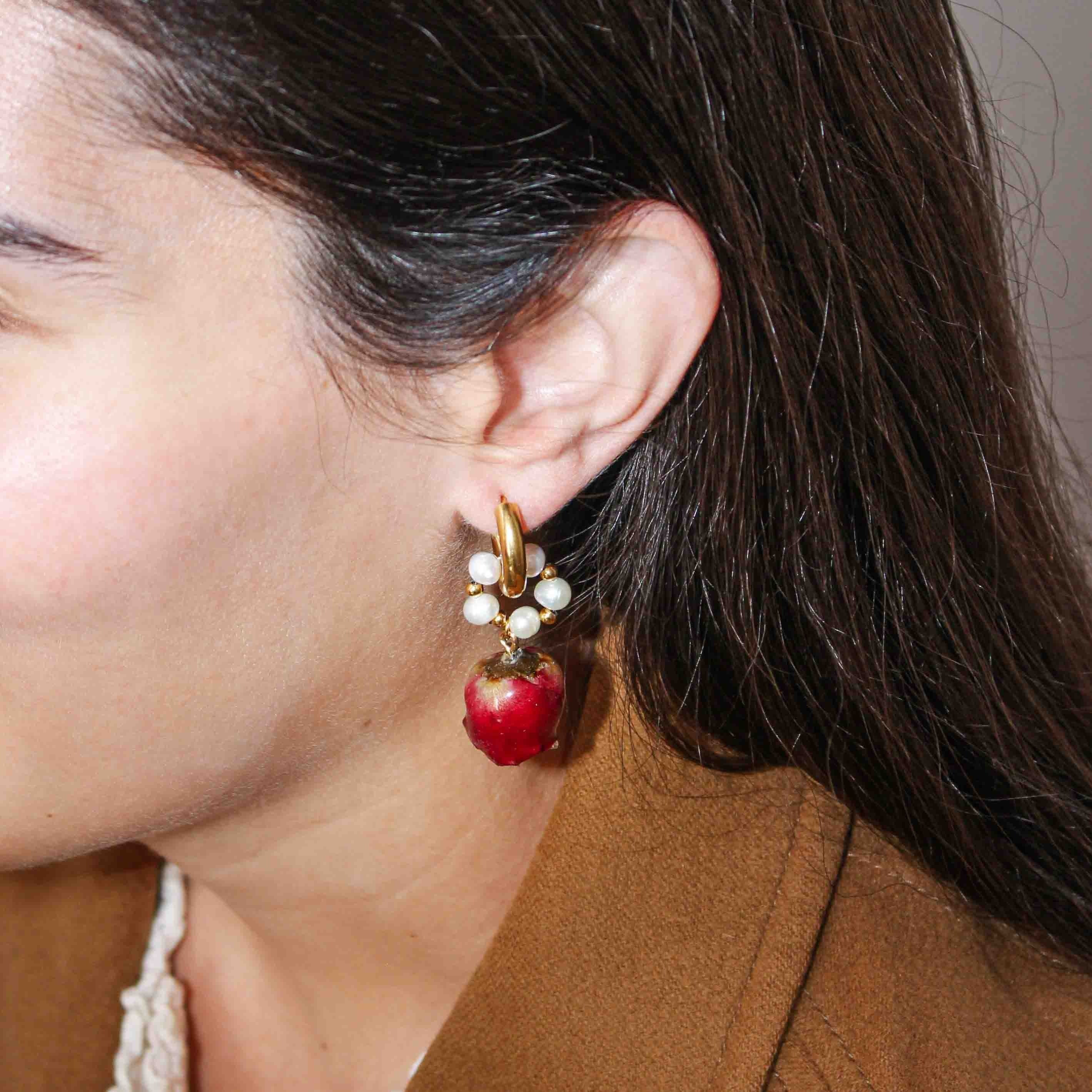 ORECCHINI Rose Rosse